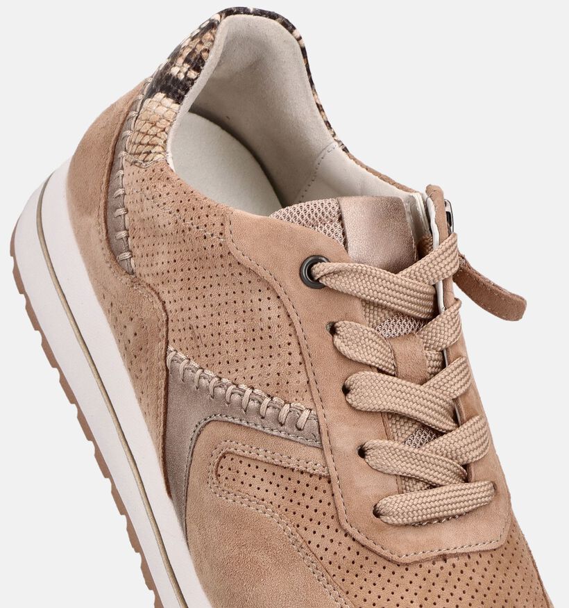Gabor Lichtbruine Sneakers voor dames (369414) - geschikt voor steunzolen