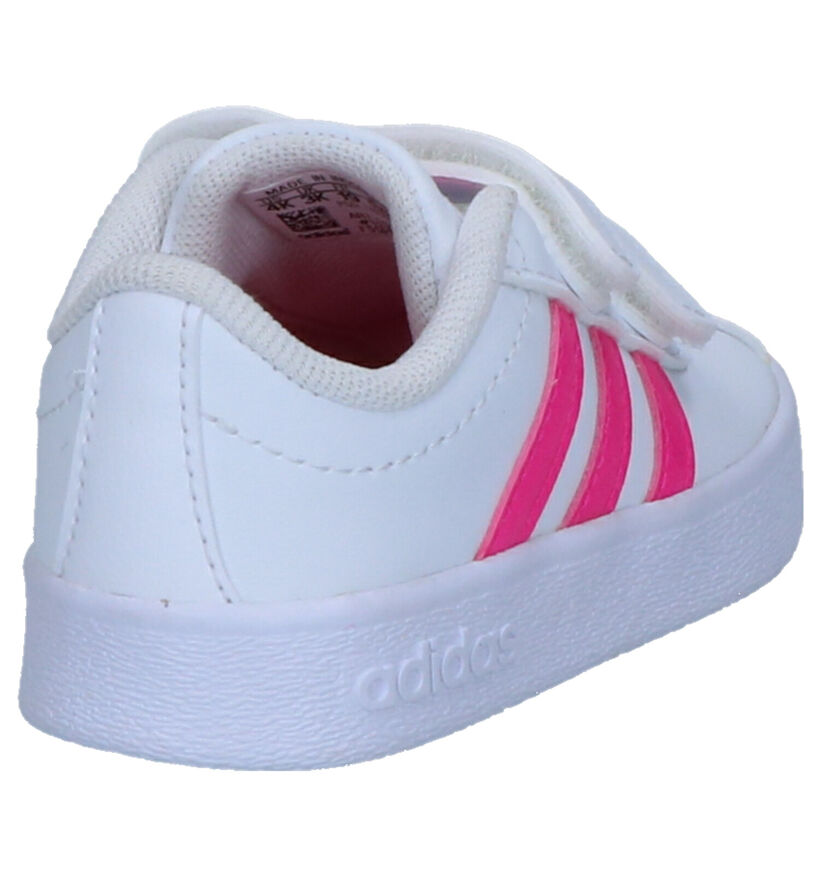 adidas VL Court 2.0 Baskets en Blanc en simili cuir (264854)