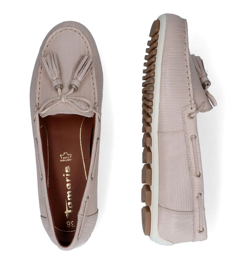 Tamaris Mocassins en Beige clair en cuir (306370)