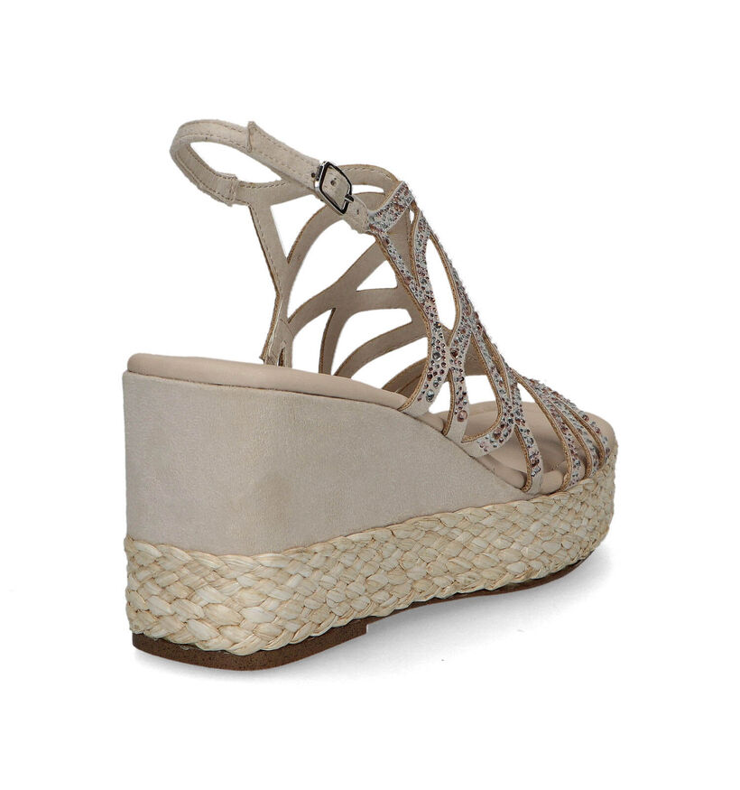 Tamaris Sandales compens&eacute;es en Beige pour femmes (325574)