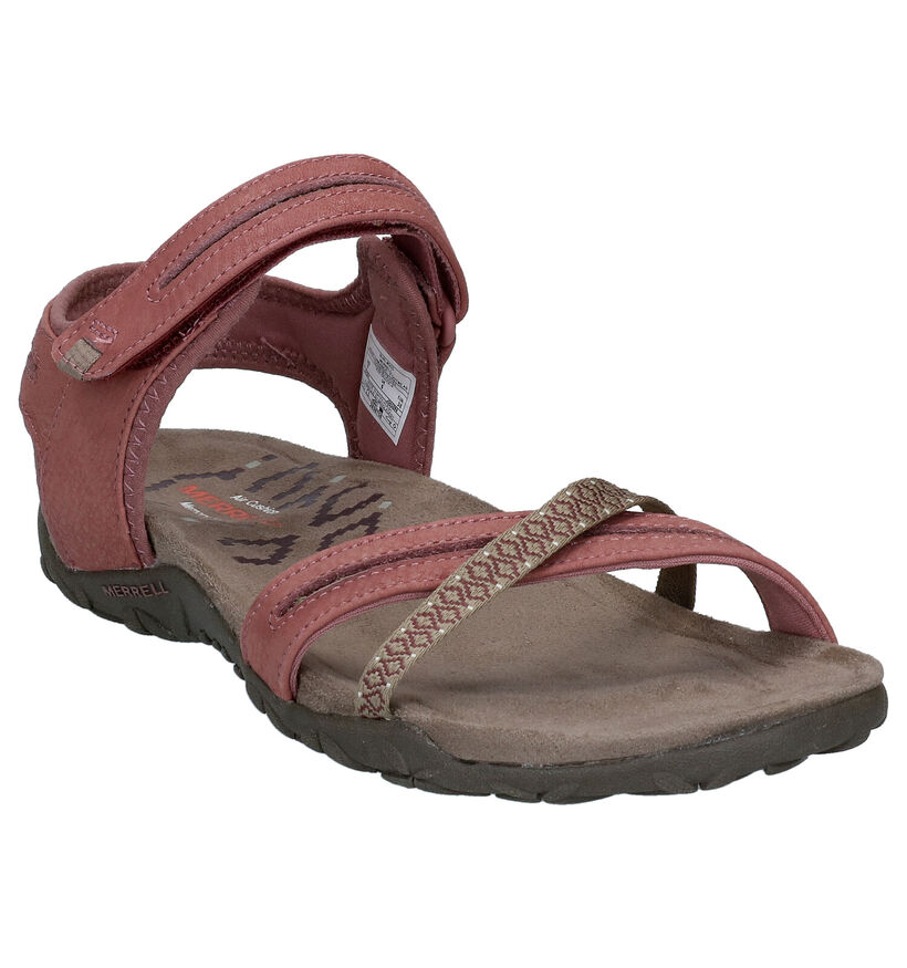 Merrell Terran Cross II Kaki Sandalen in leer (290278)