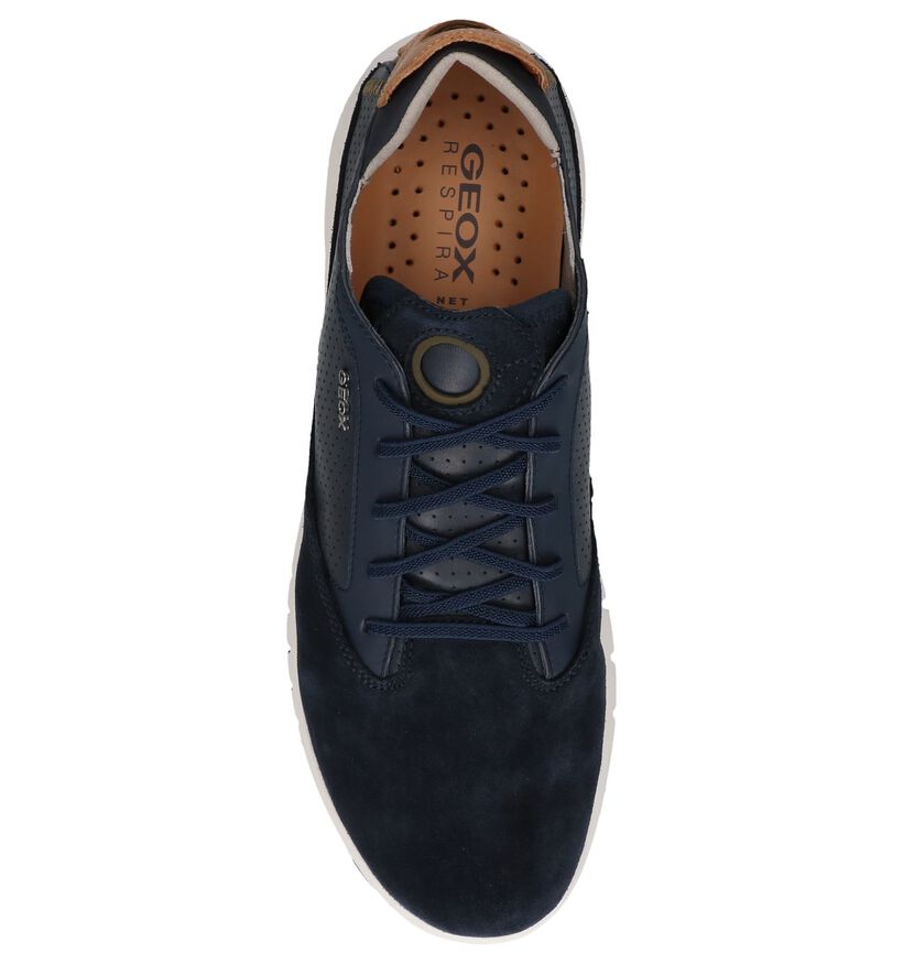Geox Chaussures basses en Bleu foncé en cuir (240054)