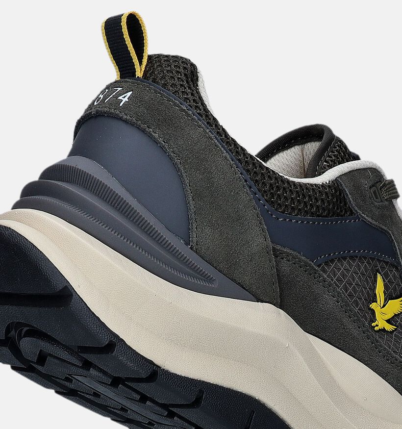 Lyle & Scott Dunbar II Chunky Low Olijfgroene Veterschoenen voor heren (356126) - geschikt voor steunzolen