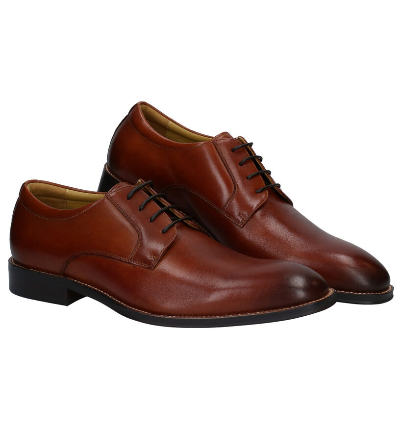 Steptronic Nigel Cognac Veterschoenen in leer (281385)