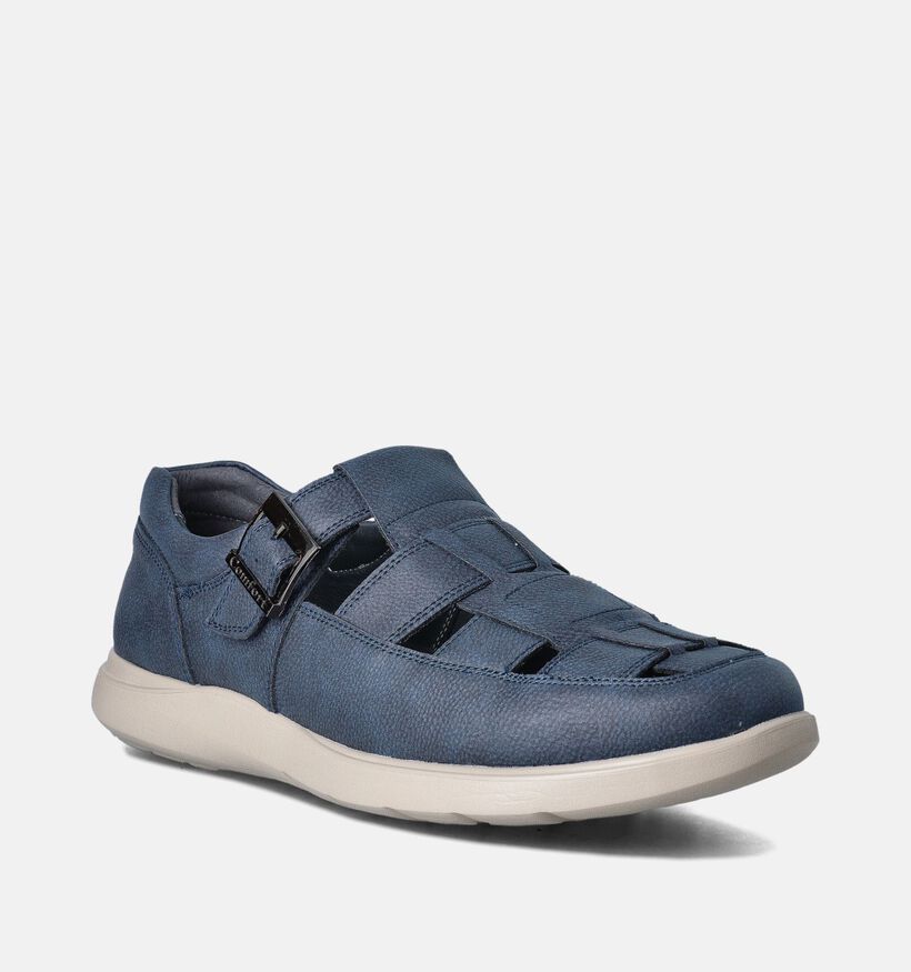 G-Comfort Blauwe Instappers voor Steunzolen voor heren (356040) - geschikt voor steunzolen