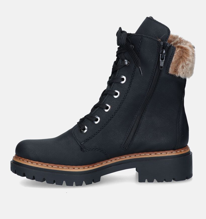 Rieker Zwarte Veterboots voor dames (328461)