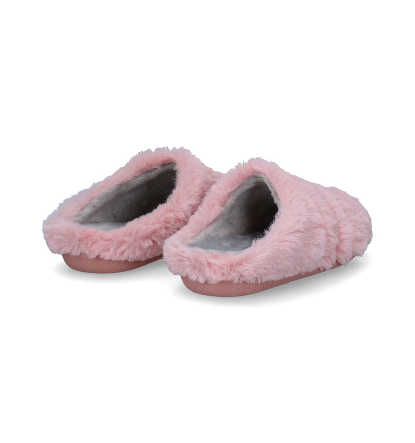 Milo & Mila Pantoufles ouvertes en Rose clair pour filles (317206) - pour semelles orthopédiques