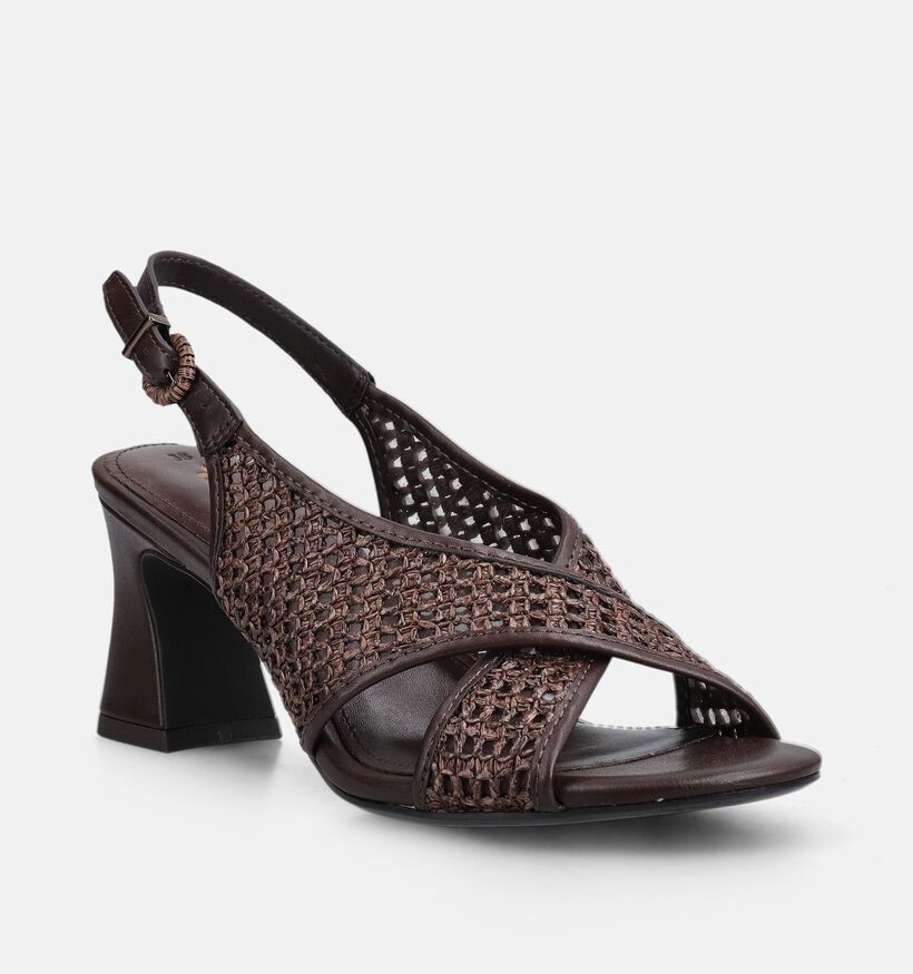 Tamaris Sandales &agrave; talons en Brun fonc&eacute; pour femmes (371743)