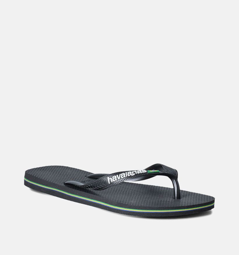 Havaianas Brasil Logo Zwarte Teenslippers voor heren (357801)