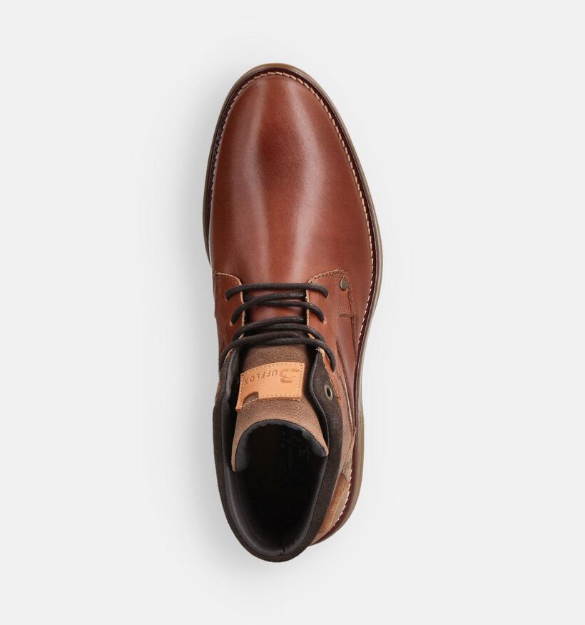 Bufflox Florence Cognac Veterschoenen voor heren (362669) - geschikt voor steunzolen