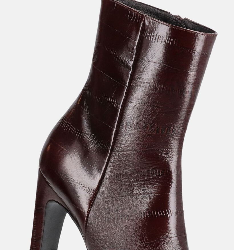 Zinda Bottines en Brun fonc&eacute; pour femmes (380884)