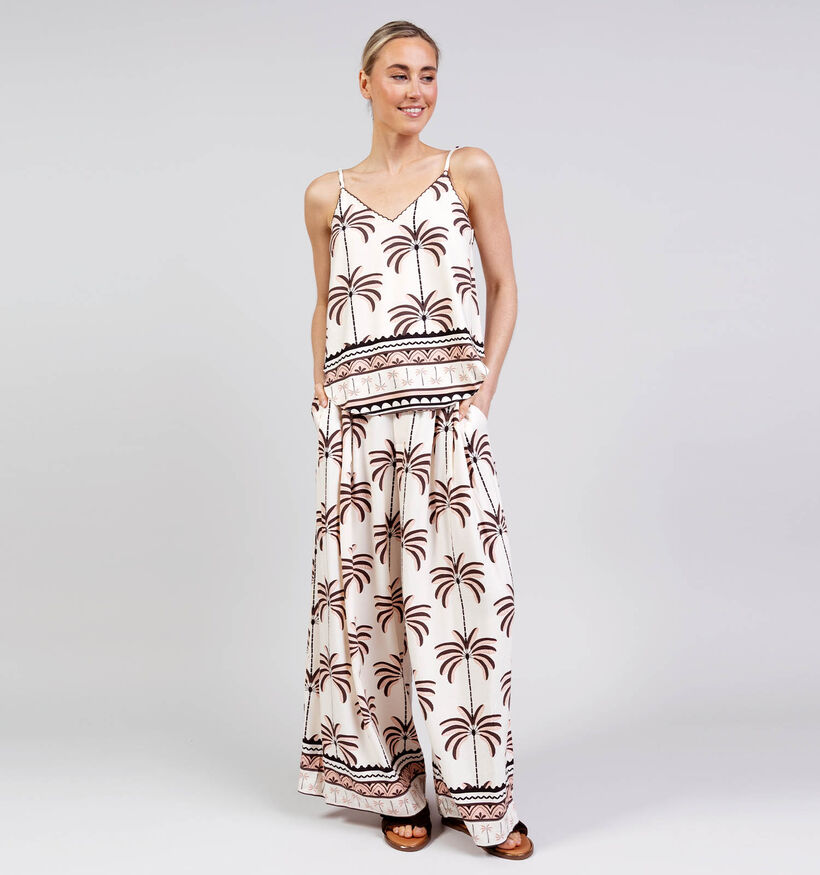 Orfeo Nicoletta Lichtbeige/Bruine Top Palm Trees voor dames (375188)