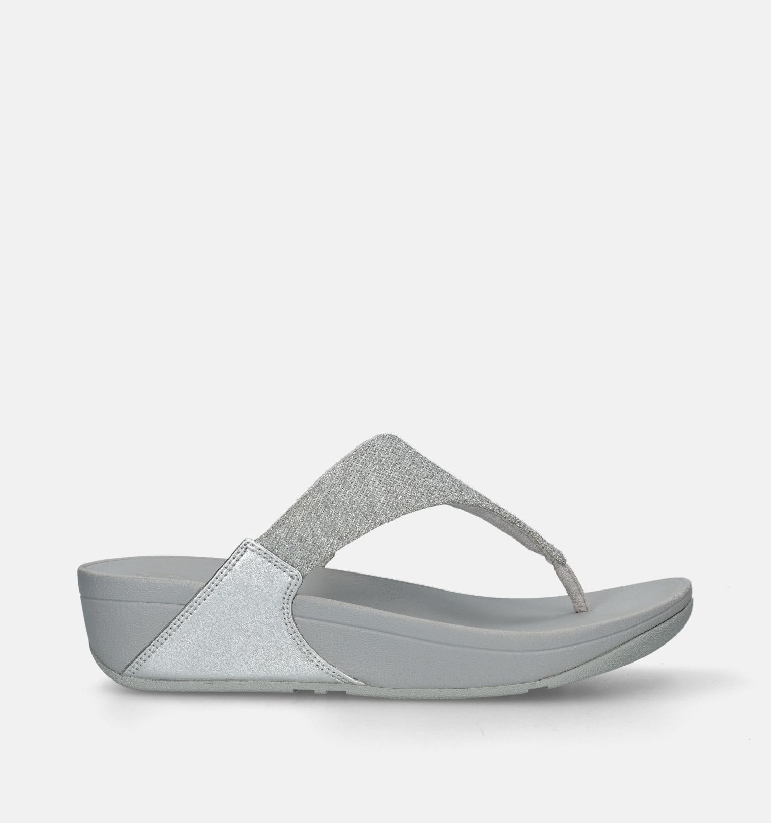 FitFlop Lulu Shimmerlux Zilveren Teenslippers Dames Slippers Online op TORFS.BE