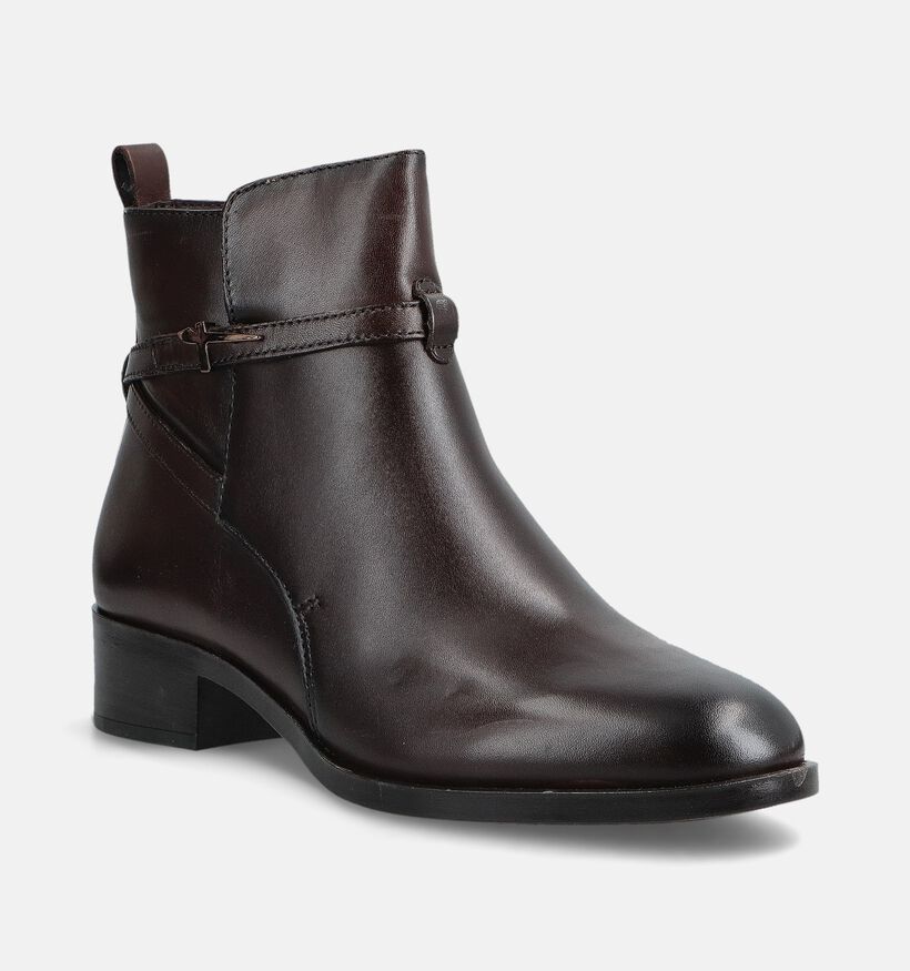 Tamaris Touch It Bottines en Noir Tamaris Bottines en Brun foncé pour femmes (362757)