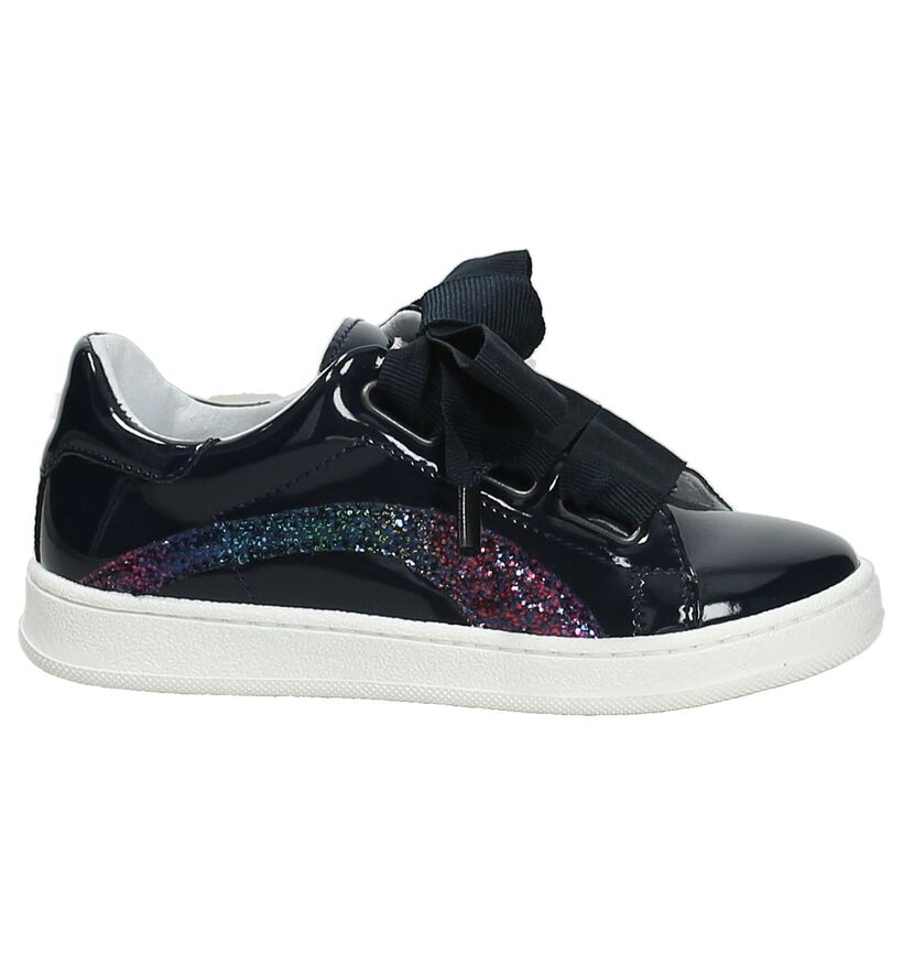 K3 Sneakers met Glitters Donkerblauw, , pdp