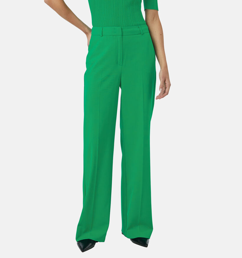 comma Groene Geklede broek voor dames (354656)