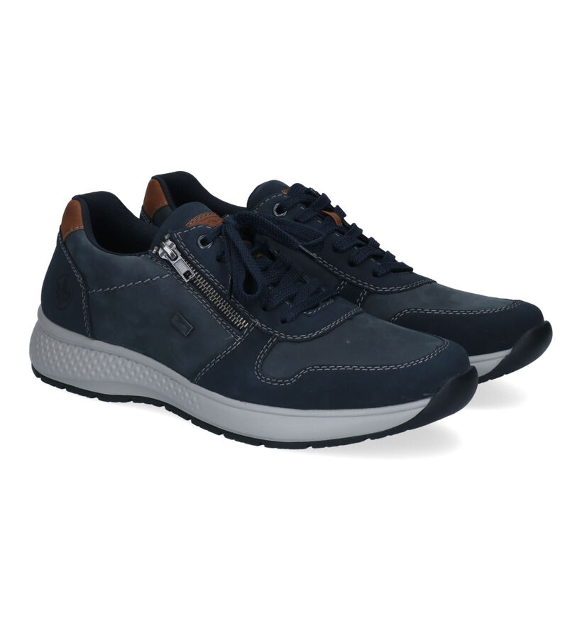 Rieker Blauwe Veterschoenen in nubuck (312361)