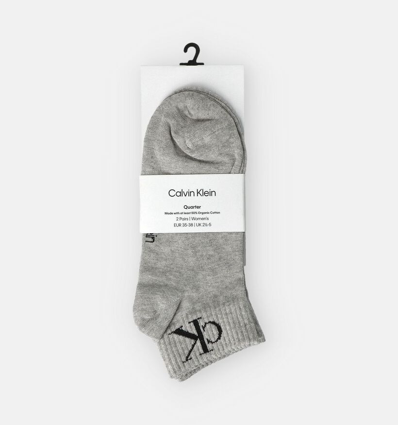 Calvin Klein Socks Monogram Grijze Sokken (2 Paar) voor dames (362719)