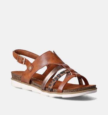 Marco Tozzi Sandalen Zwart/Cognac