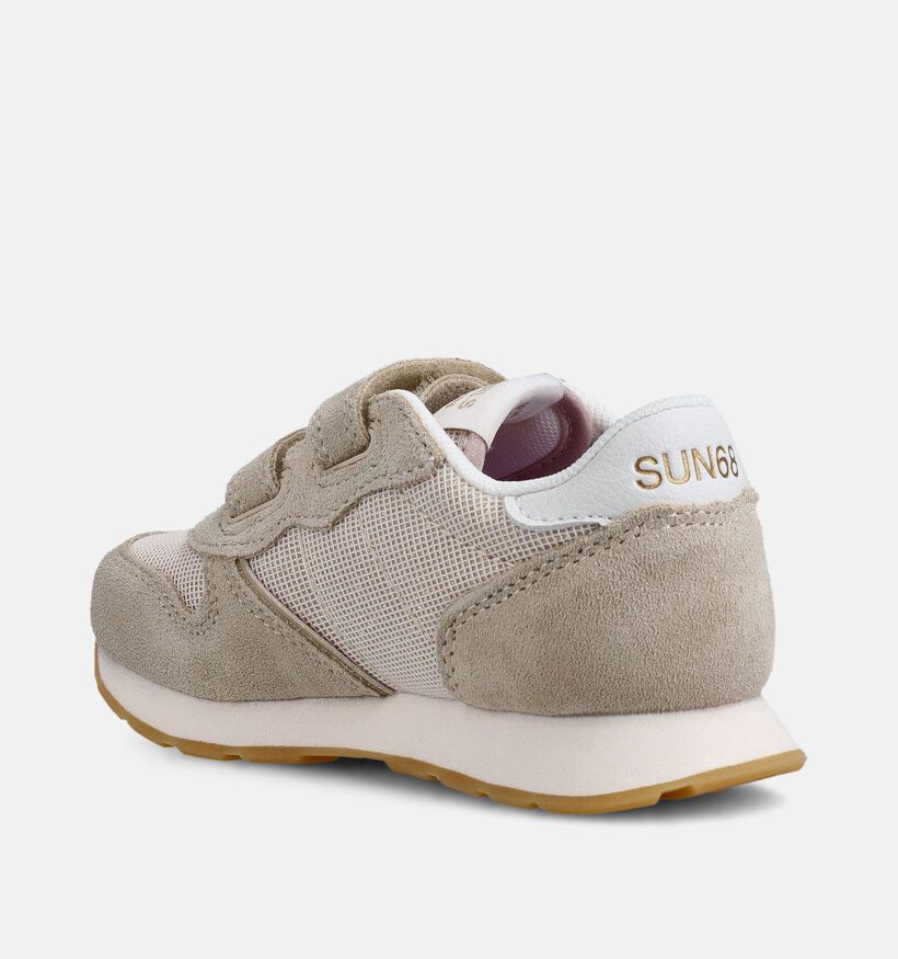 Sun68 Ally Glitter Baskets basses en Beige pour filles (369051) - pour semelles orthop&eacute;diques