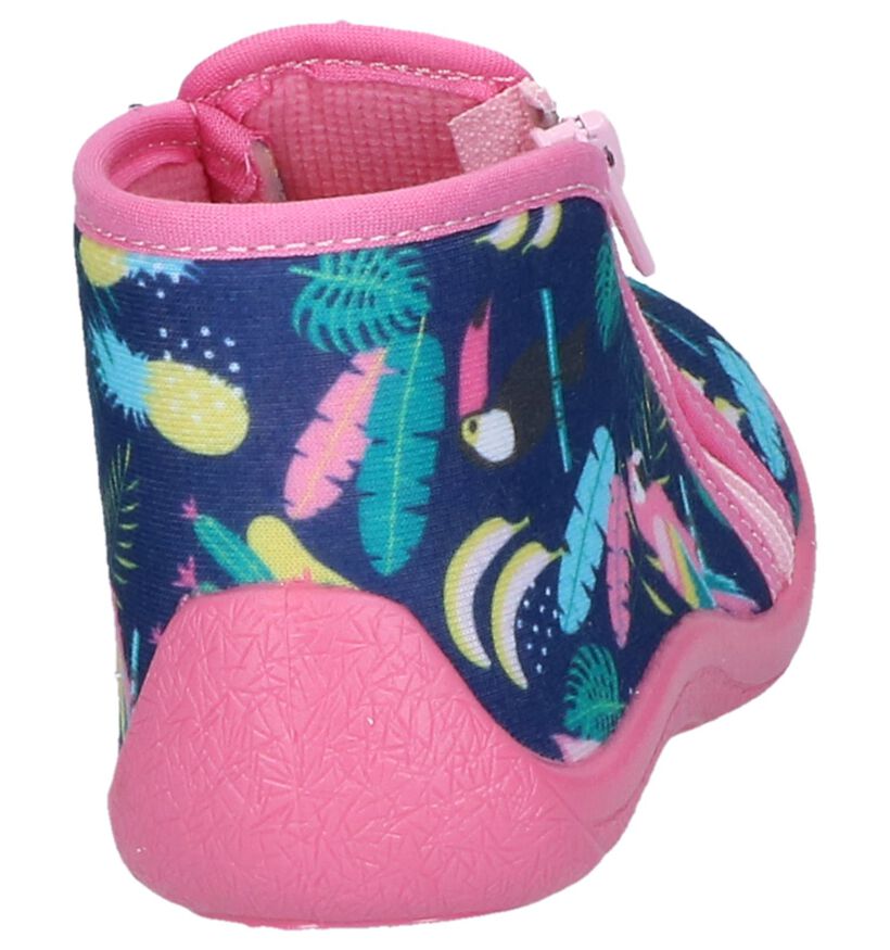 Milo & Mila Pantoufles fermées en Multicolore en textile (241358)