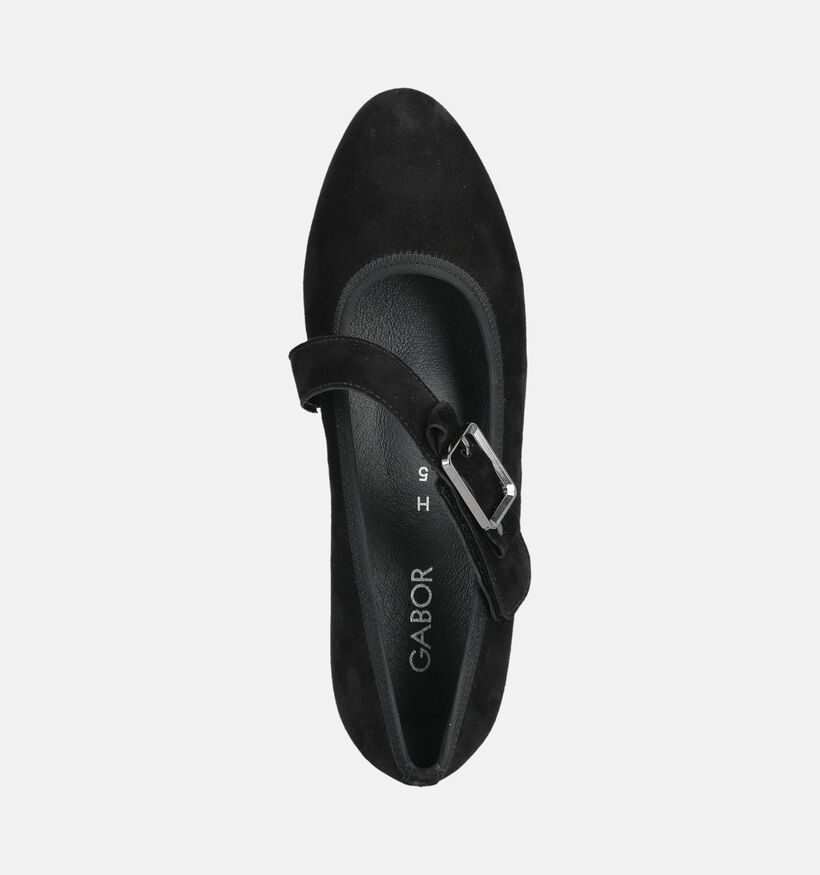 Gabor Comfort Chaussures plates en Noir pour femmes (380036) - pour semelles orthop&eacute;diques