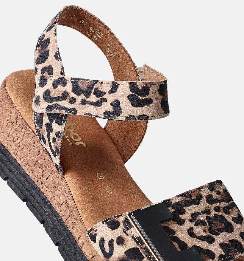 Gabor Bruine Sandalen met sleehak voor dames (355051)