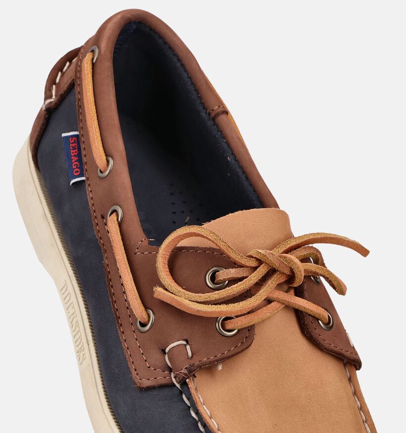 Sebago Dockside Chaussures bateau en Bleu pour hommes (370260) - pour semelles orthop&eacute;diques