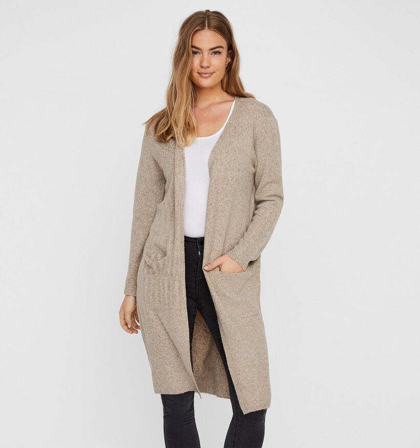 Vero Moda Doffy Cardigan knit long en Beige pour femmes (328972)