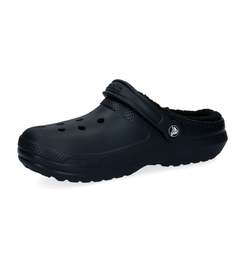 Crocs Classic Fuzz-lined Clog Zwarte Slippers voor dames (298589)