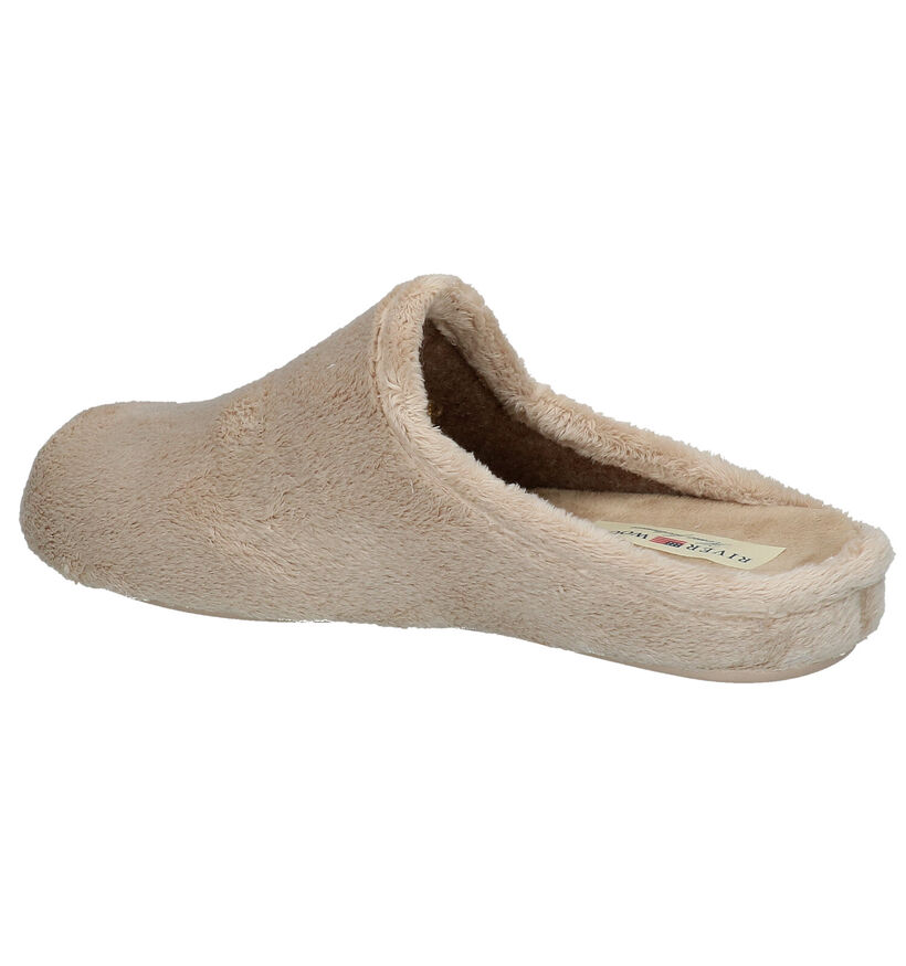 River Woods Beige Pantoffels in stof (298441)