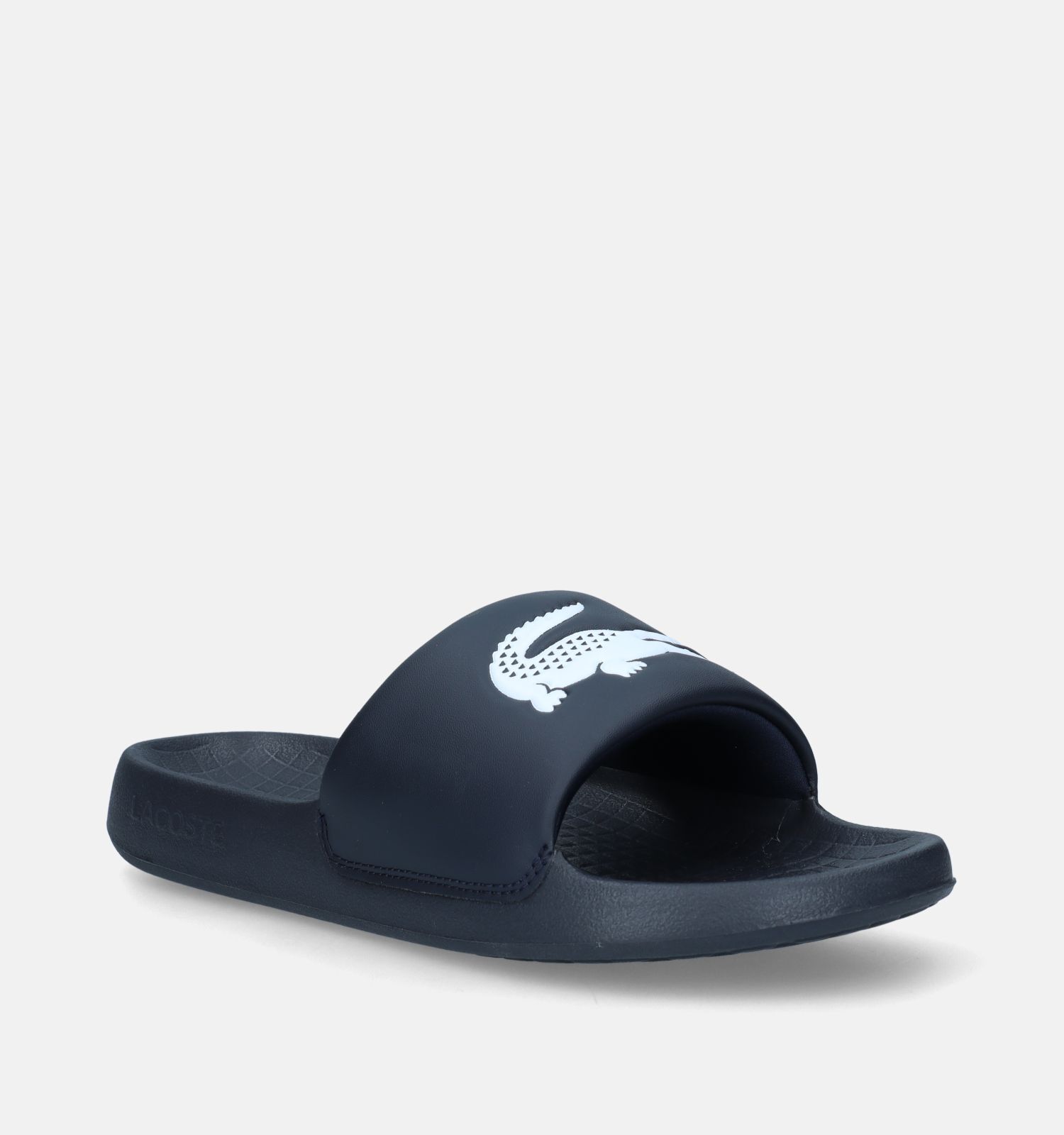 Lacoste Serve Slide Blauwe Badslippers Heren Slippers Online op TORFS.BE