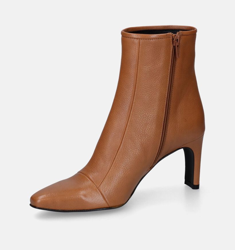 Zinda Bottines à talons en Camel pour femmes (314378)