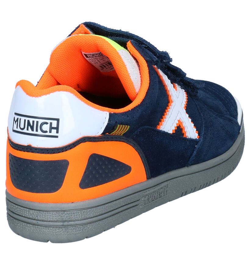 Munich Baskets basses en Bleu foncé en cuir (289358)