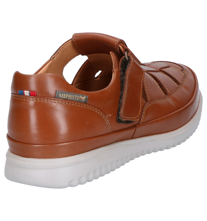 Mephisto Tarek Randy Chaussures à Velcro en Cognac pour hommes (323387) - pour semelles orthopédiques