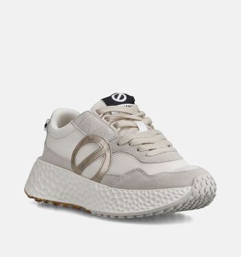 No Name Sneakers Wit/Beige/Blauw/Roze