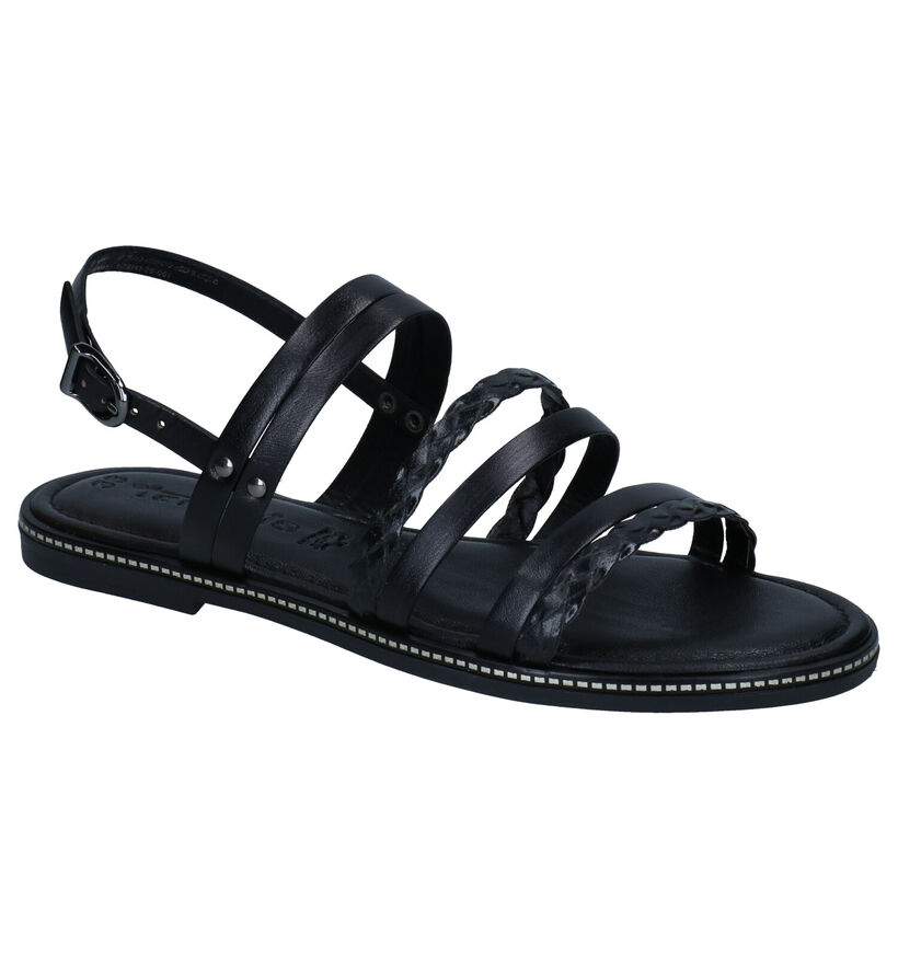 Tamaris Touch it Zwarte Sandalen in leer (289312)