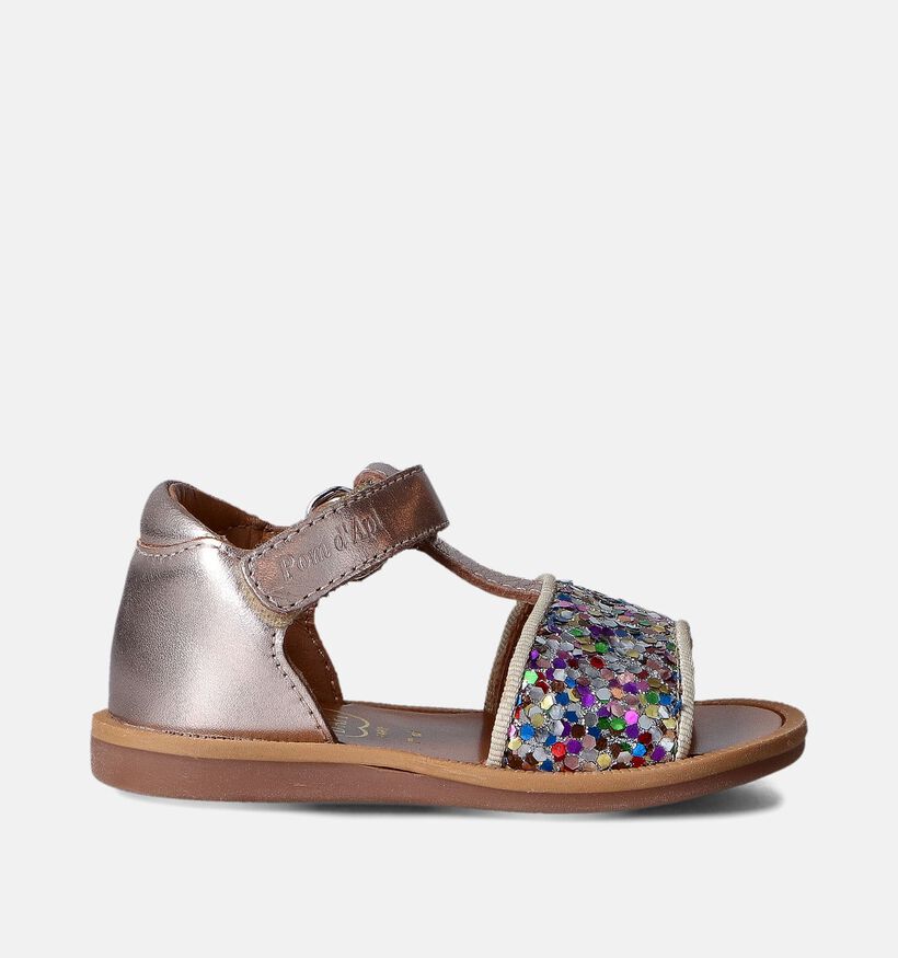 Pom d'Api Poppy Tao Easy Sandales pour bébé en Or rose pour filles (354623)
