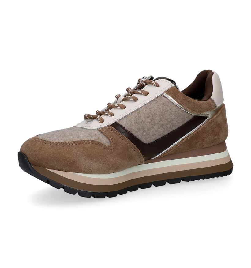 Tamaris Baskets casual en Taupe en textile (296756)