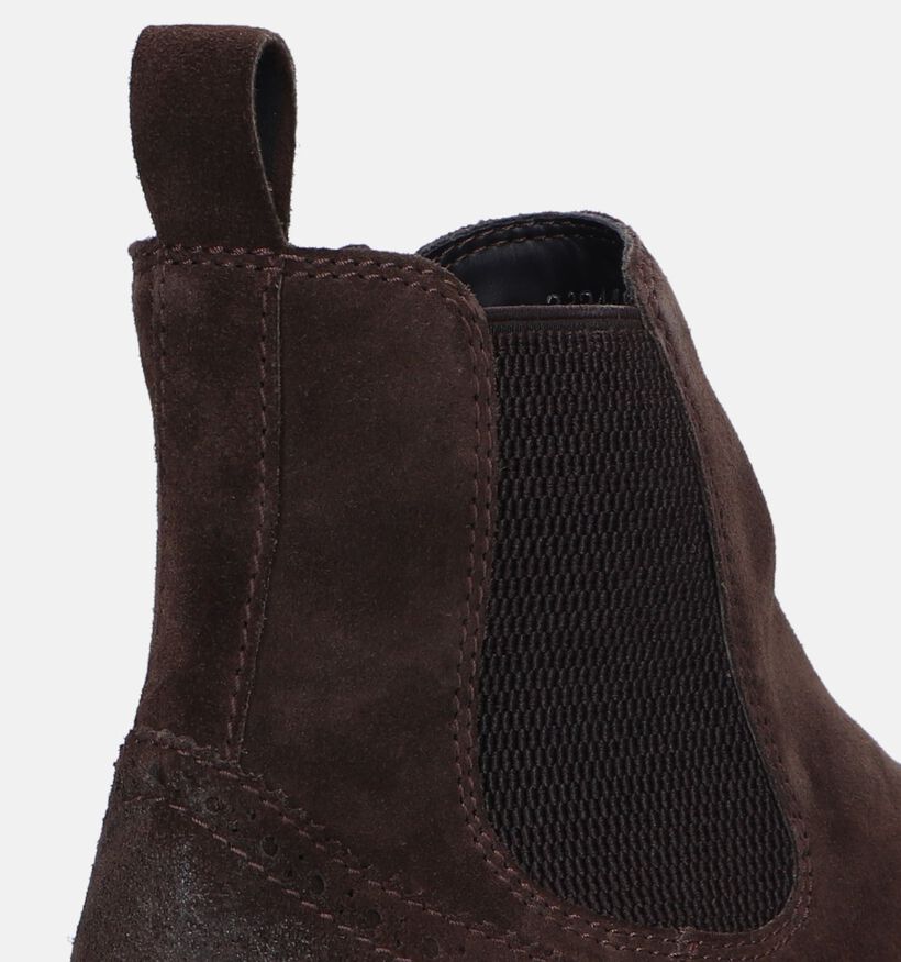 Via Borgo Bottines Chelsea en Brun foncé pour hommes (332445)