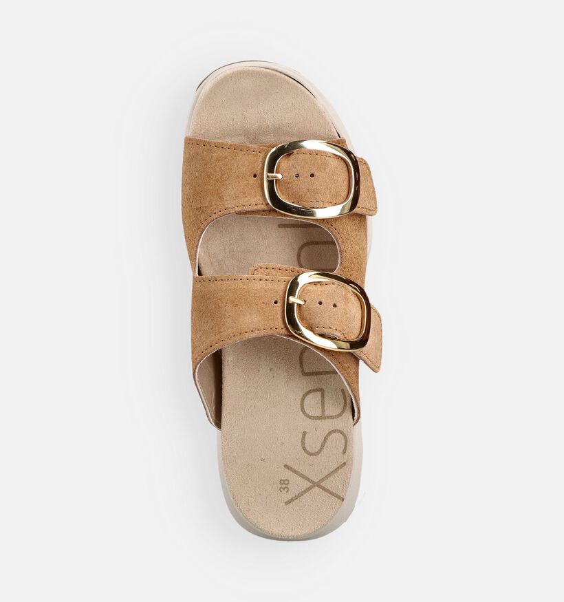 Xsensible Mykonos Nu-pieds en Marron pour femmes (373023) - pour semelles orthop&eacute;diques