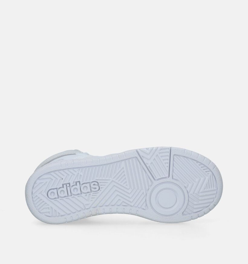 adidas Hoops 3.0 MID K Baskets en Blanc pour filles, garçons (341639)