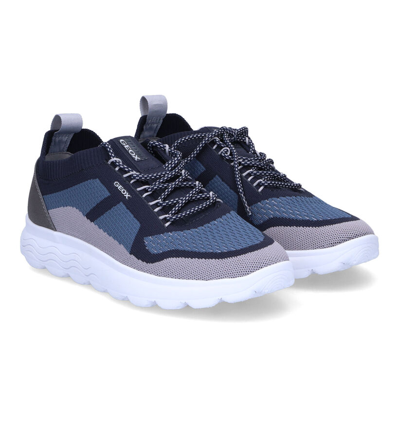 Geox Spherica Blauwe Sneakers in stof (303583)