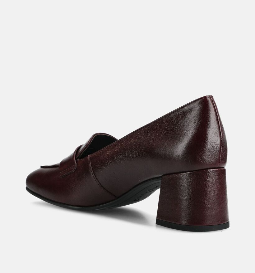 Paul Green Bordeaux Mocassins met Hak voor dames (379783)