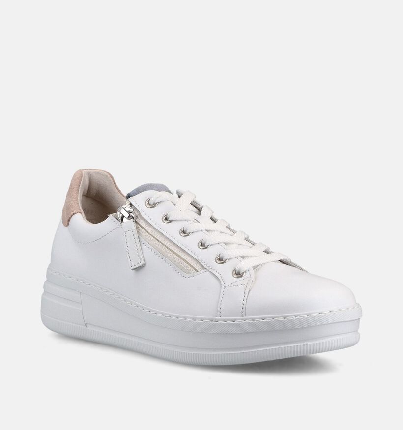 Gabor Witte Rits-Veterschoenen voor dames (368363) - geschikt voor steunzolen