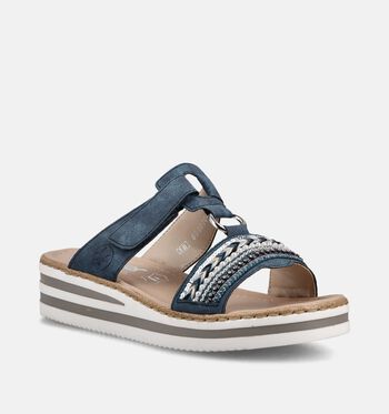 Rieker Slippers Goud/Blauw