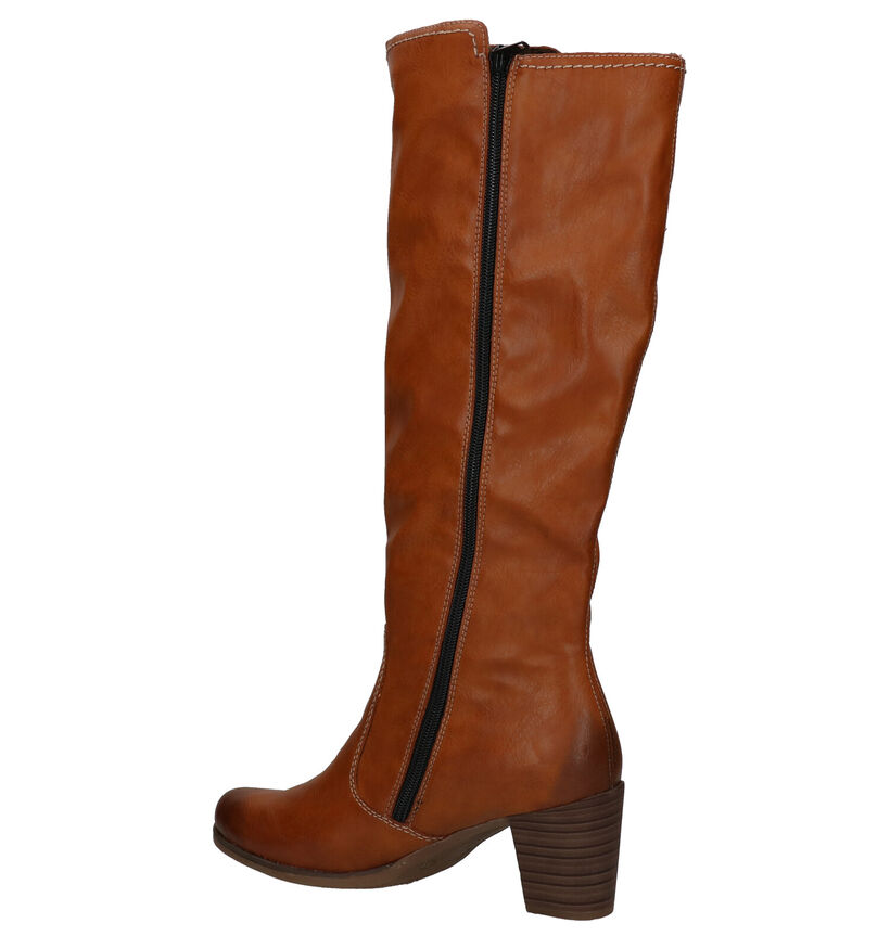 Rieker Bottes hautes en Cognac en simili cuir (282708)