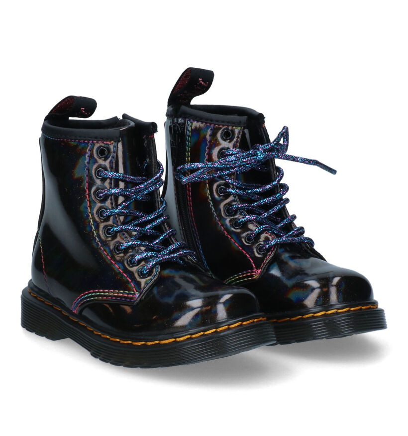 Dr. Martens Cosmic Glitter Bottines en Rouge pour filles (294392)