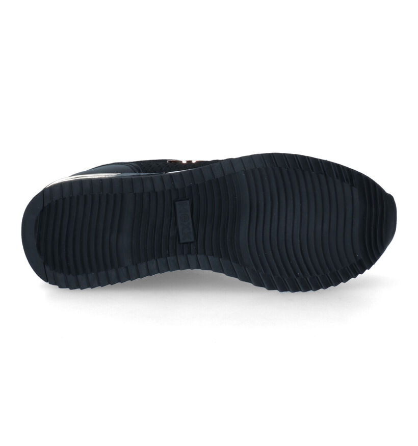 Mexx Glitter Mini Zwarte Sneakers voor meisjes (312729) - geschikt voor steunzolen