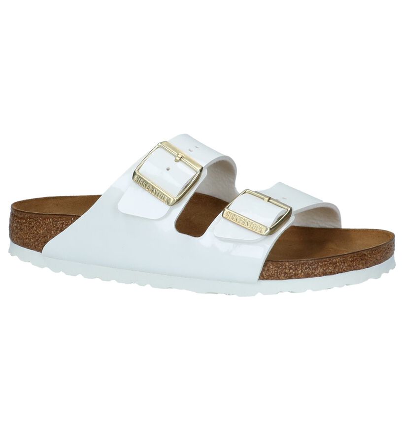 Birkenstock Arizona Birko Flor Nu-pieds en Blanc pour femmes (337963)